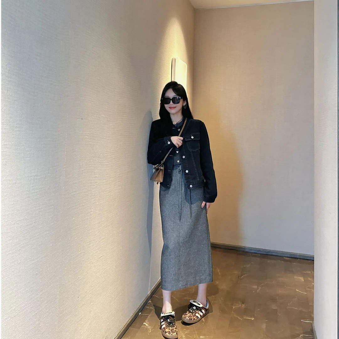 syna 热辣牛仔 设计衣领牛仔外套