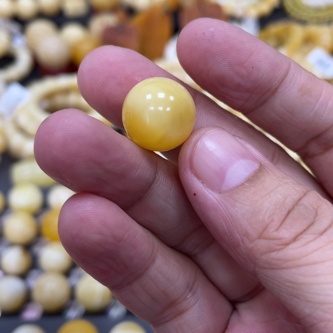 琥珀珠宝奇石未镶嵌14.5mm
