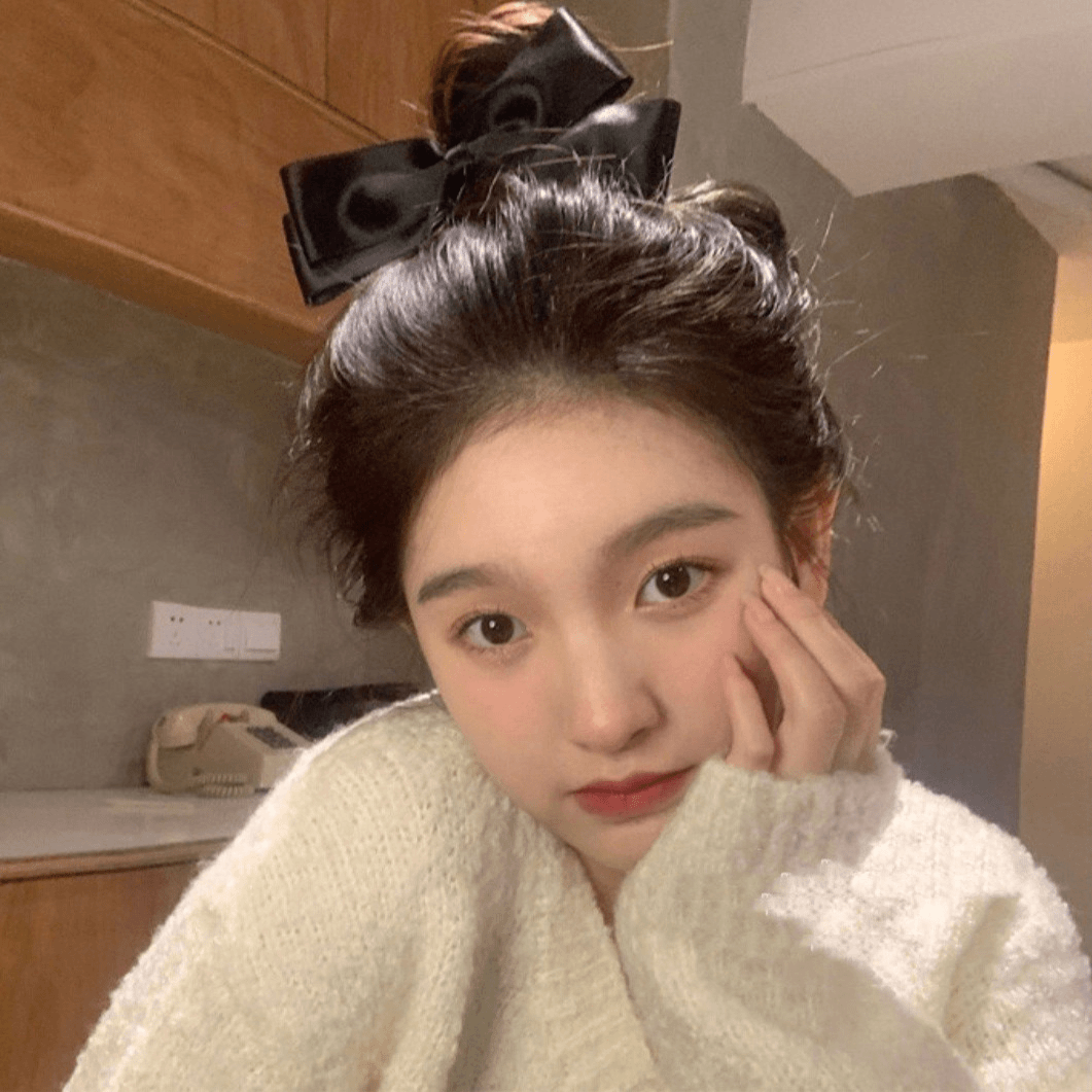 可爱甜美减龄蝴蝶结发圈发绳发饰头饰不伤发马尾蓬松高弹力网红A