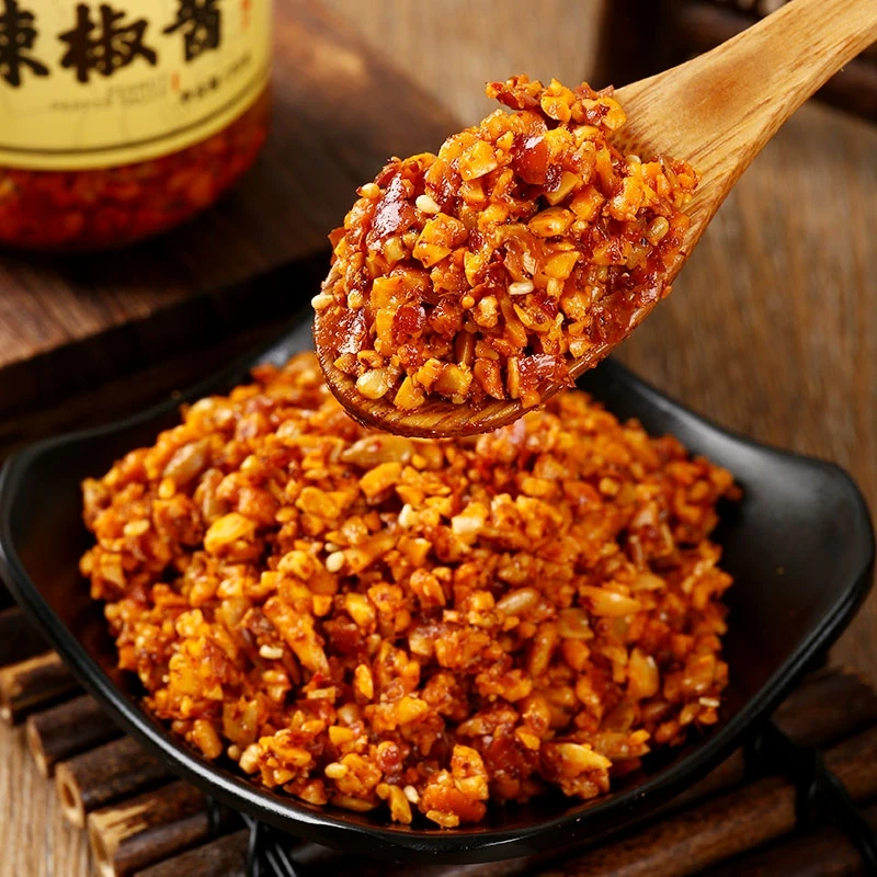 沂蒙纯手工辣椒酱临沂石磨花生芝麻碎拌饭面外婆炒花生碎酱下饭菜