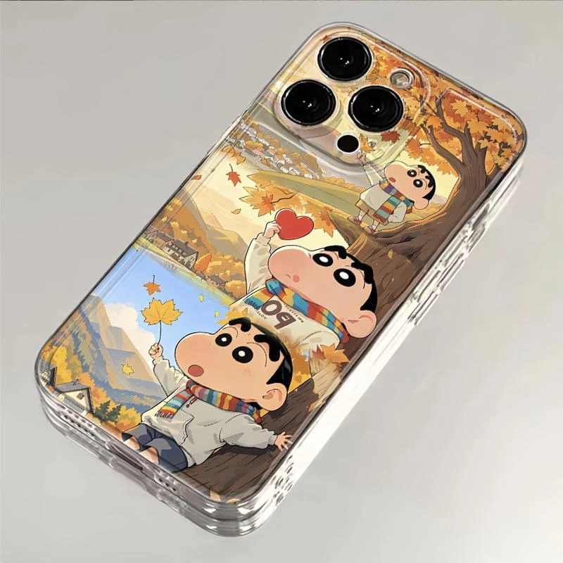 枫叶小新太空壳适用苹果16promax华为vivo手机壳小米oppo防摔