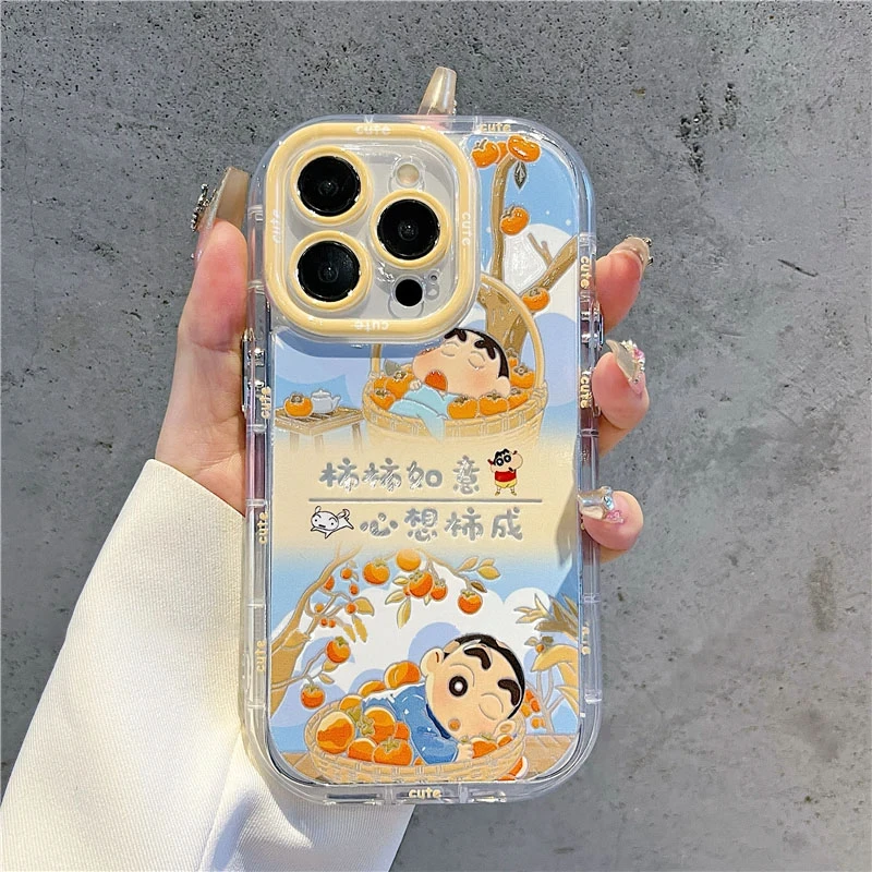 柿柿如意小新适用苹果16promax华为荣耀OPPO/VIVO/小米手机壳防摔