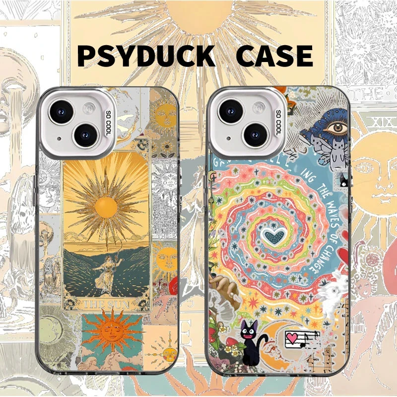 镂空壁画女神适用苹果16手机壳情侣华为可爱vivo卡通小米动漫oppo