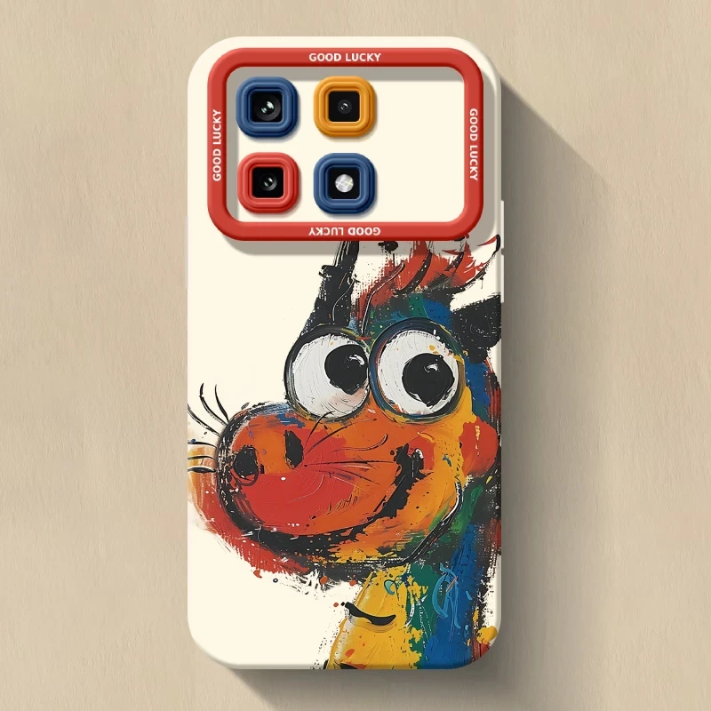 新款油画恐龙适用iPhone16苹果15华为小米手机壳oppo高级vivo瞳影