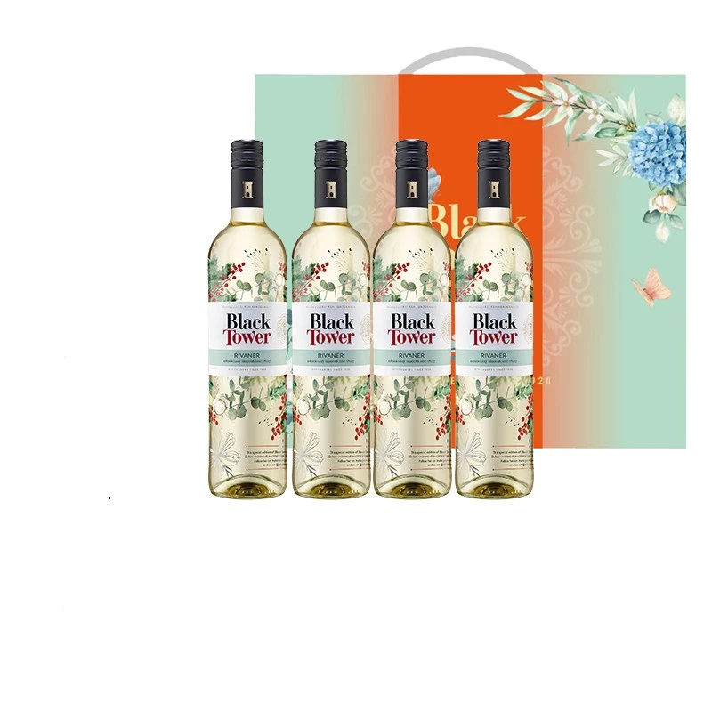 畅销全球大牌 德国黑塔秋花雷万尼白葡萄酒 半甜白原瓶进口 750ml