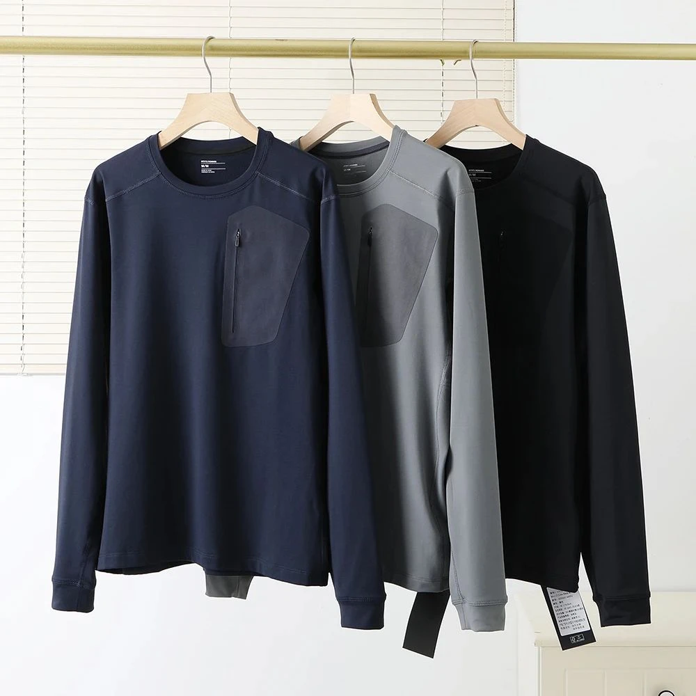 半拉链卫衣高端户外圆领抓绒衣舒适透气套头衫7640