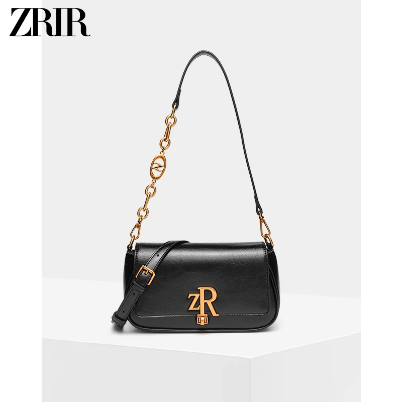 ZRIR 2024新款~塞纳河畔时尚百搭单肩斜挎包Z-3033黑
