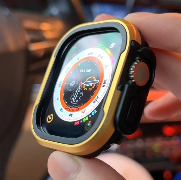 苹果表壳AppleWatch ultra适用49mm高级防摔s9s8铝合金表壳LOLO