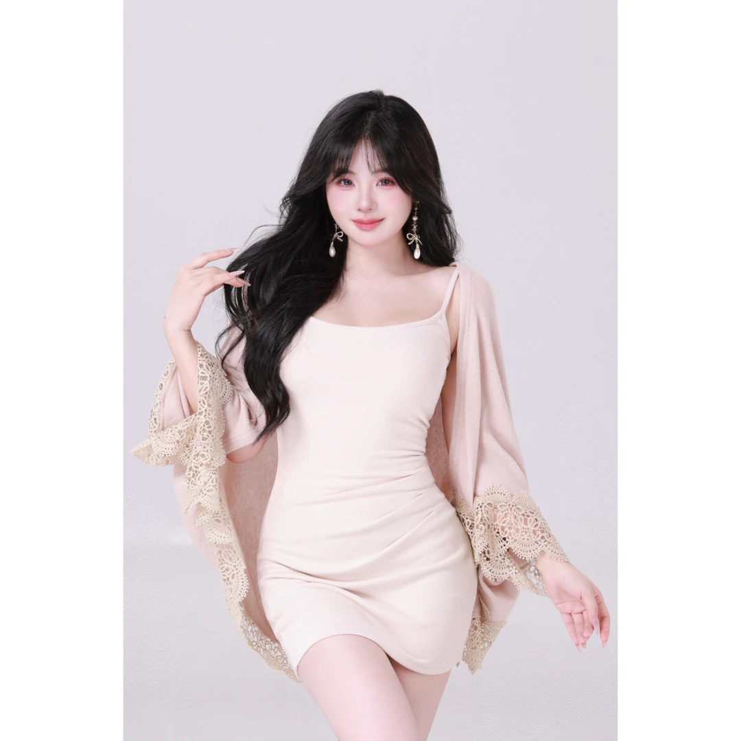 清清MengFairy【盈盈一握】纯欲温柔短款气质吊带连衣裙3320M