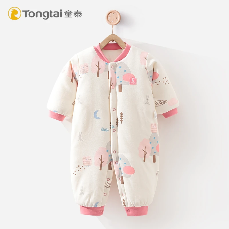 童泰婴儿连体衣男女童宝宝冬季纯棉加厚保暖棉衣棉服棉袄儿童幼儿