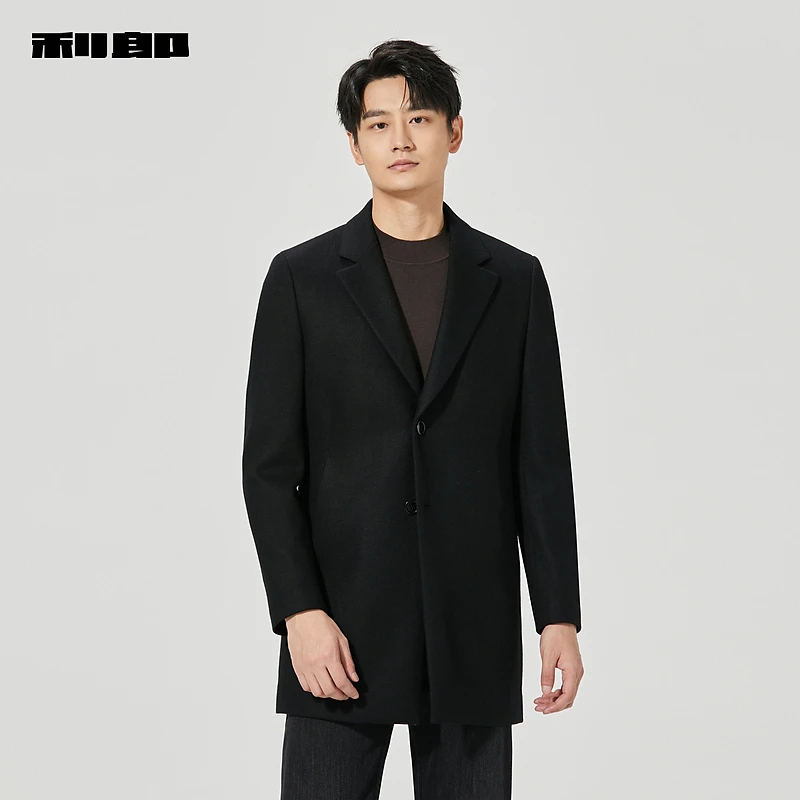 【商场同款】利郎官方毛呢大衣男商务休闲2024冬外套2Y/1