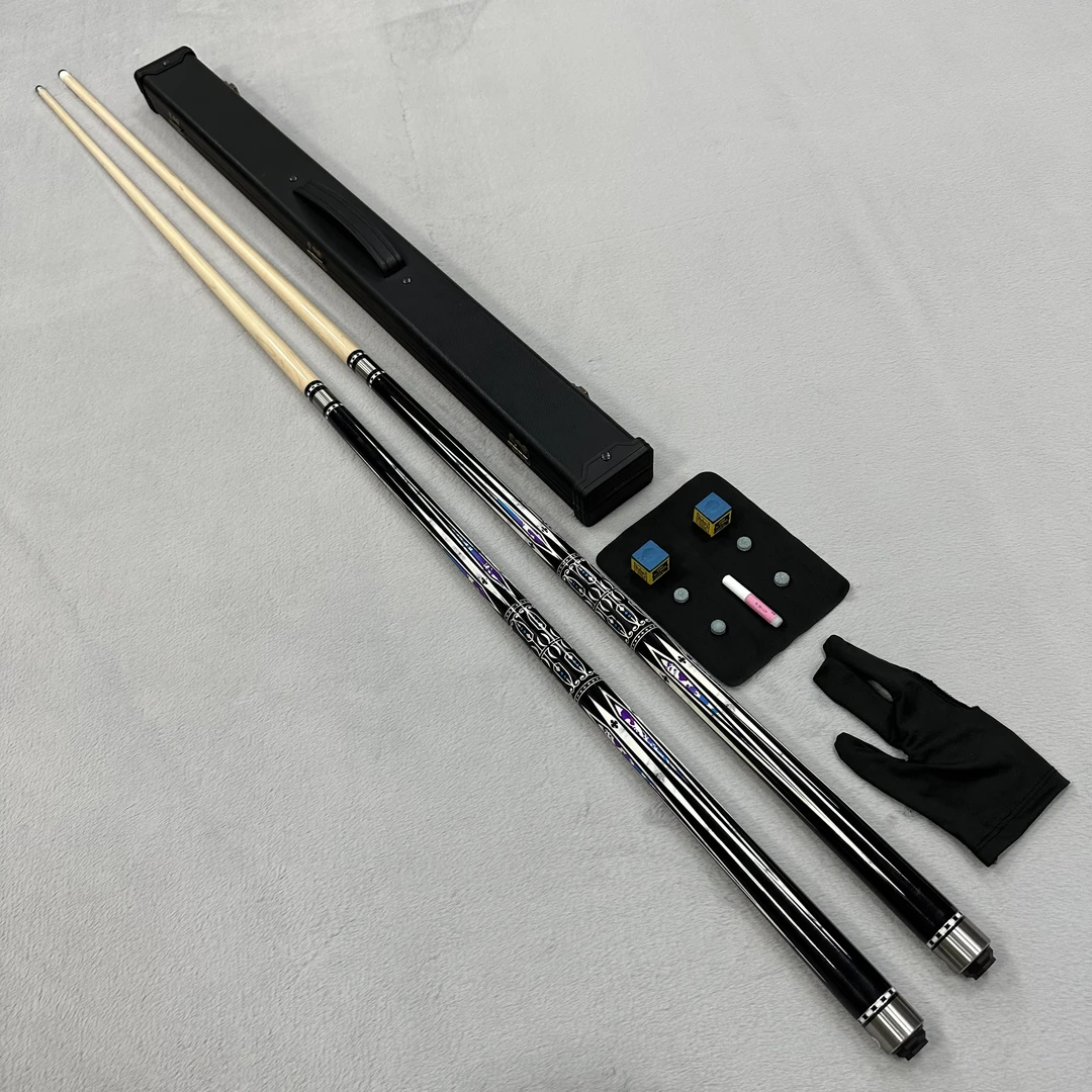 潘多拉紫花黑科技匠心手工台球杆中式黑八美式九球斯诺克通用球杆