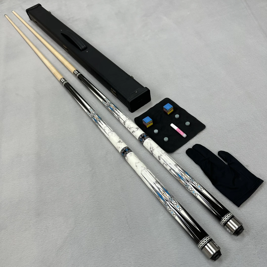 雅典娜白瓷匠心手工台球杆波茨杆中式黑八美式九球斯诺克通用球杆