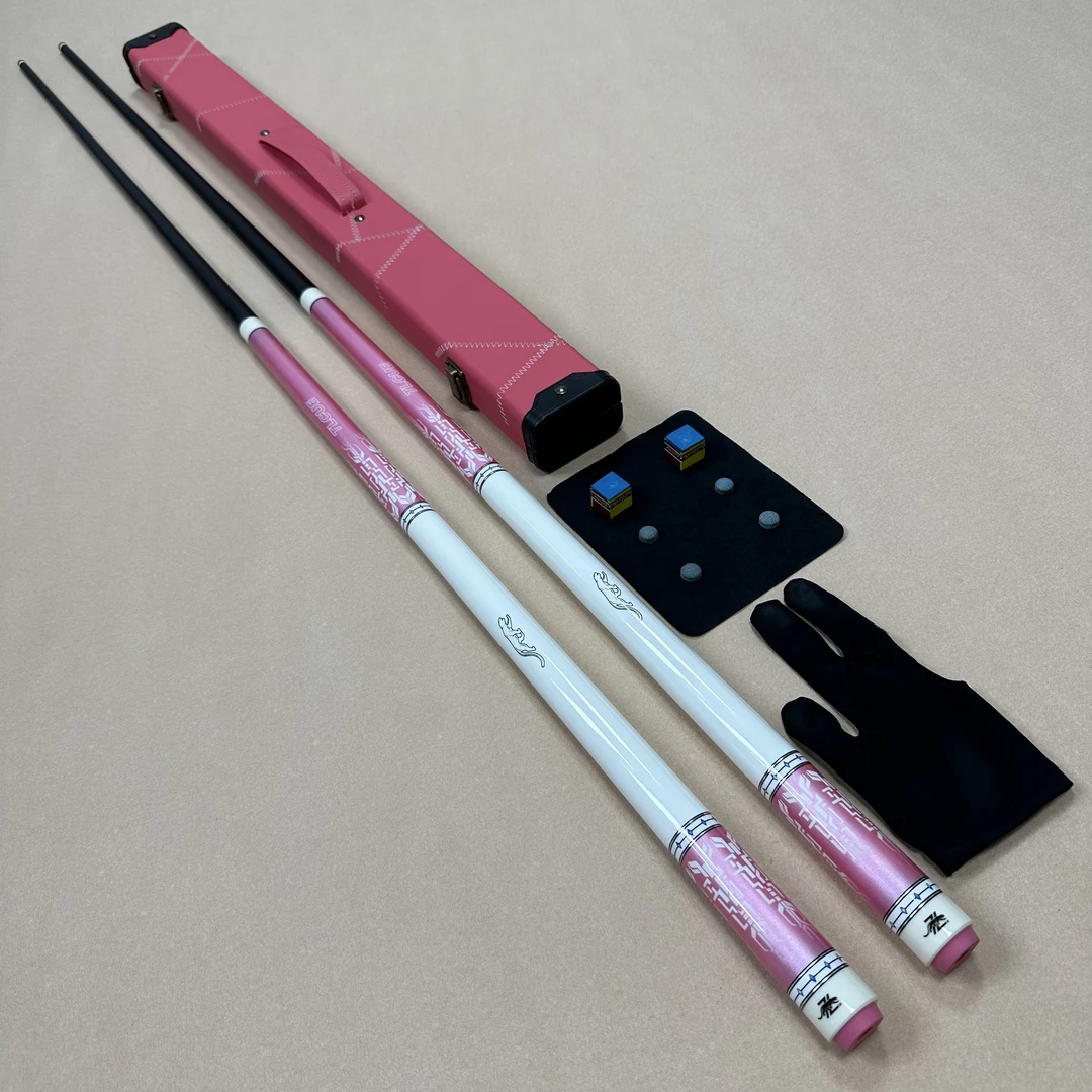 美洲豹威龙粉红色黑科技碳素台球杆斯诺克中式黑八美式九球台球杆