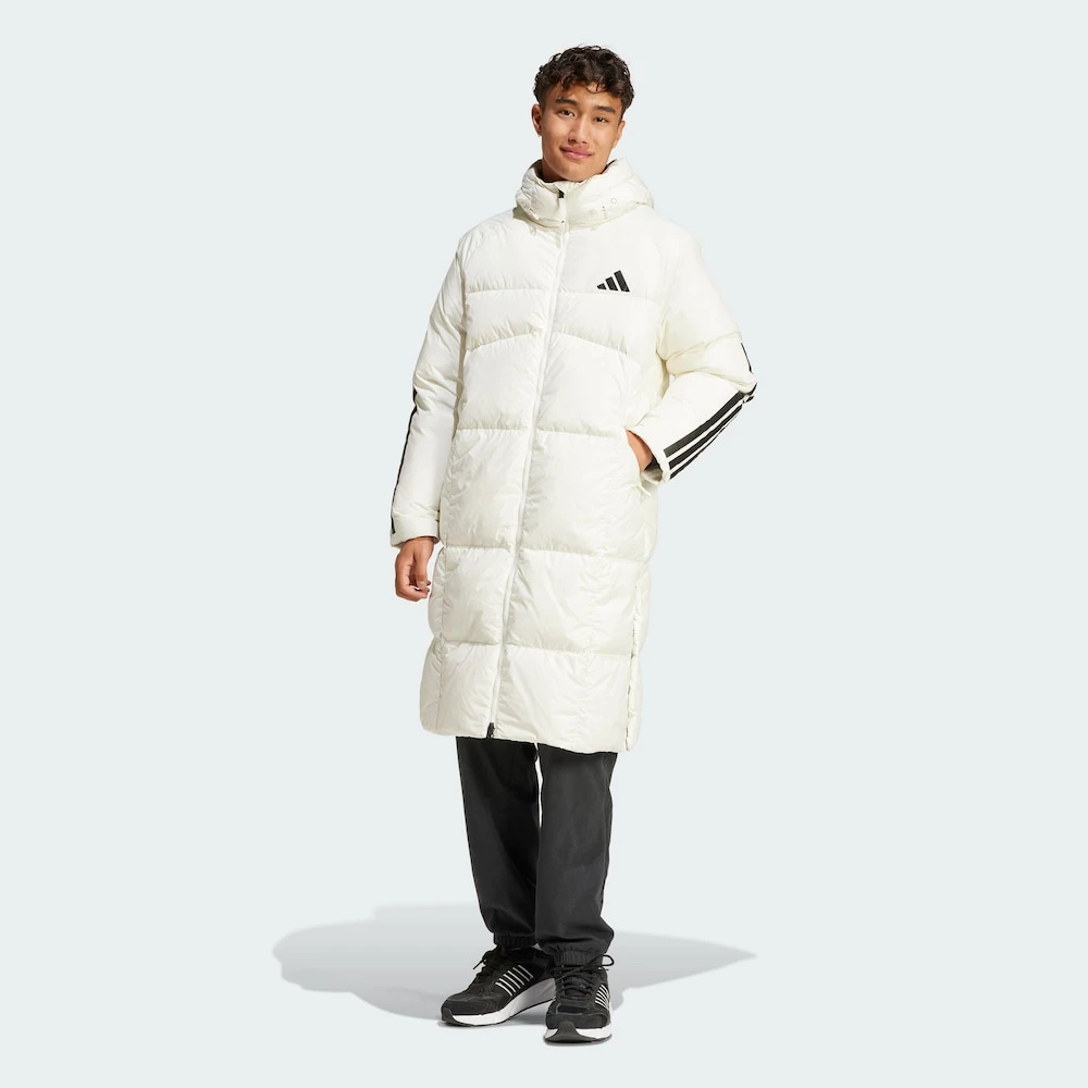 adidas/阿迪达斯长款运动休闲600蓬连帽鸭绒羽绒服JG3838/JG3840