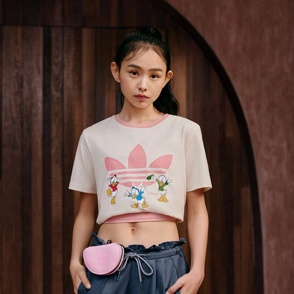 adidas/阿迪达斯三叶草迪士尼联名款纯棉印花运动短袖T恤JP1428
