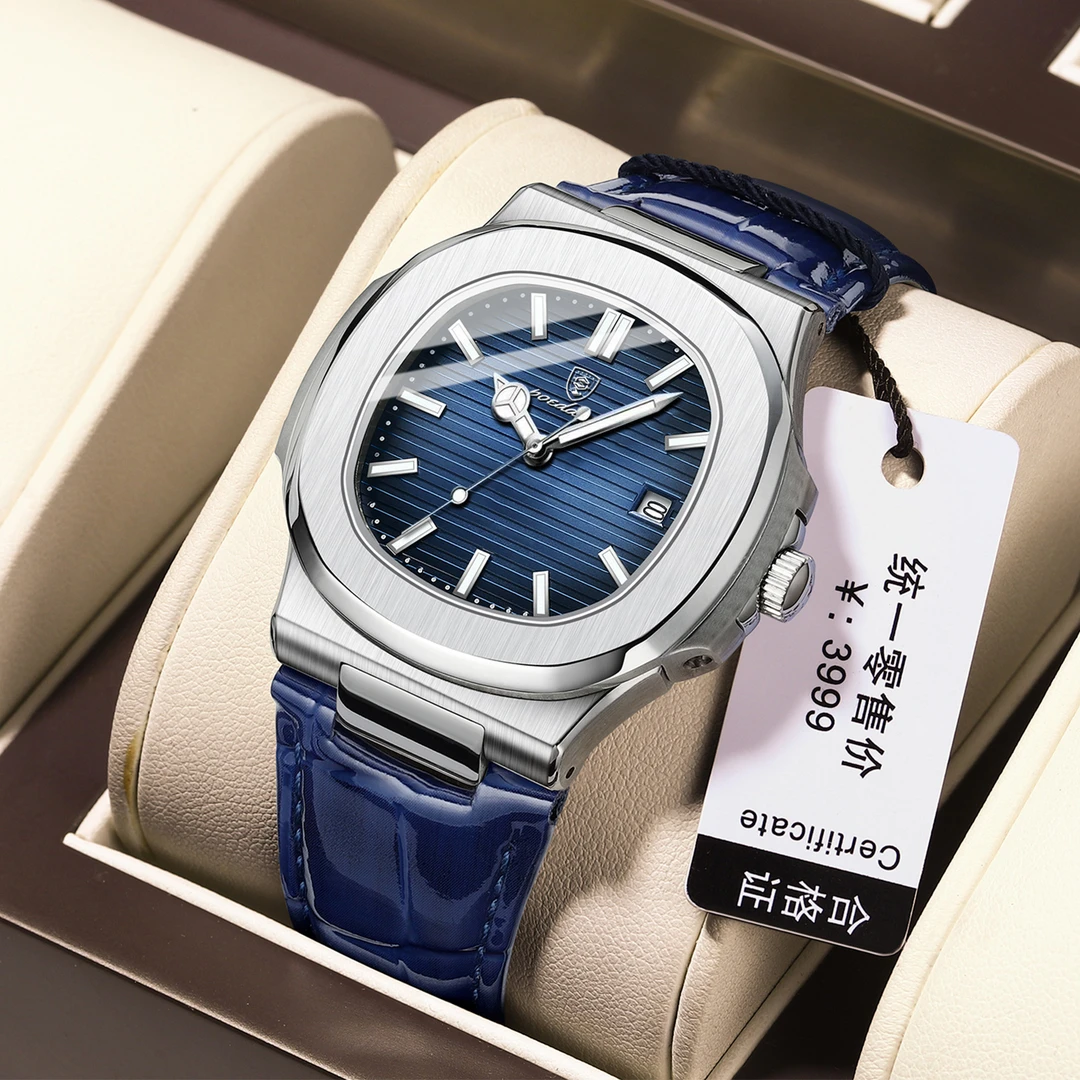 POEDAGAR/柏达茄613夜光防水日历男士手表高档气质学生经典潮流