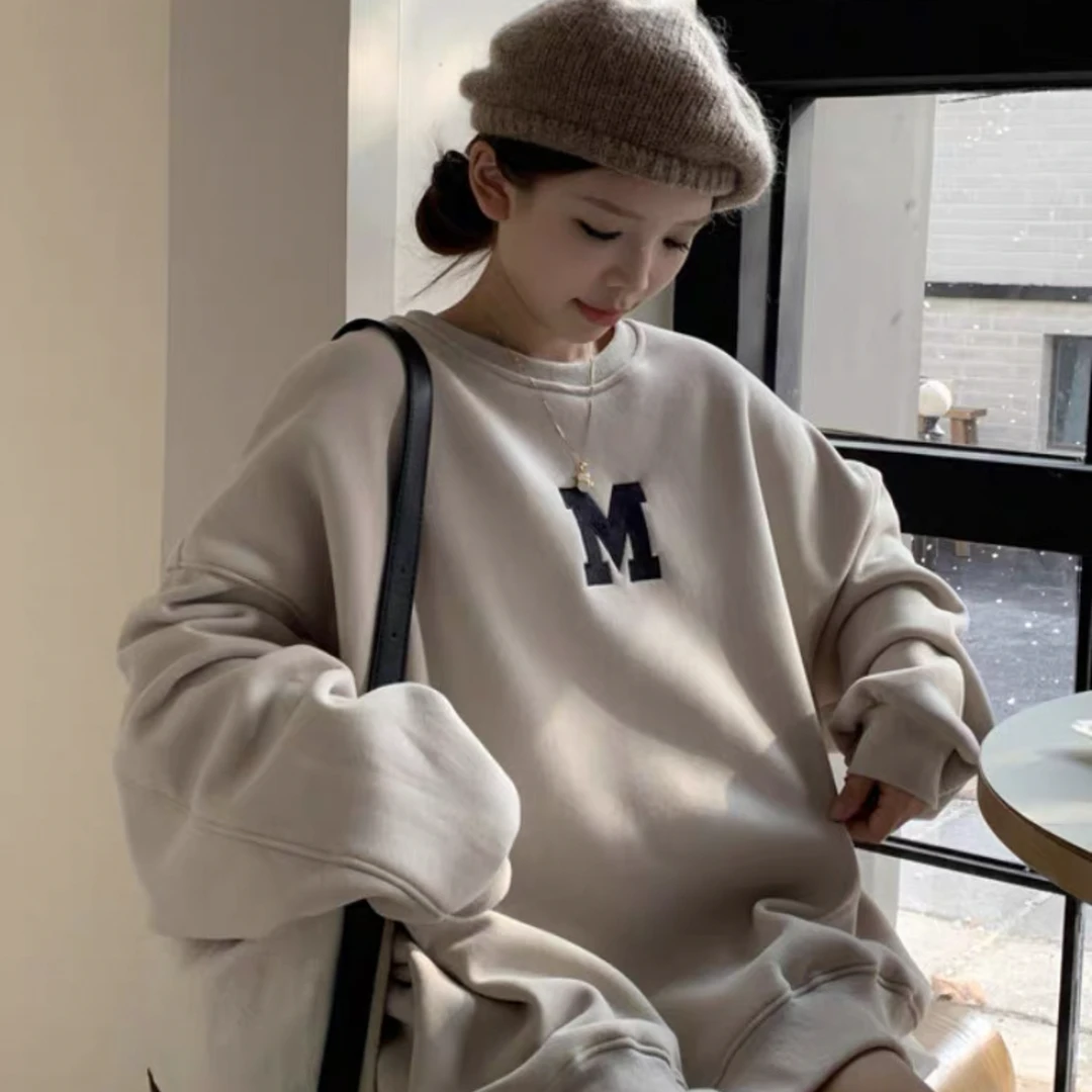 2024年新款四季款卫衣宽松款长袖时尚百搭圆领韩版女