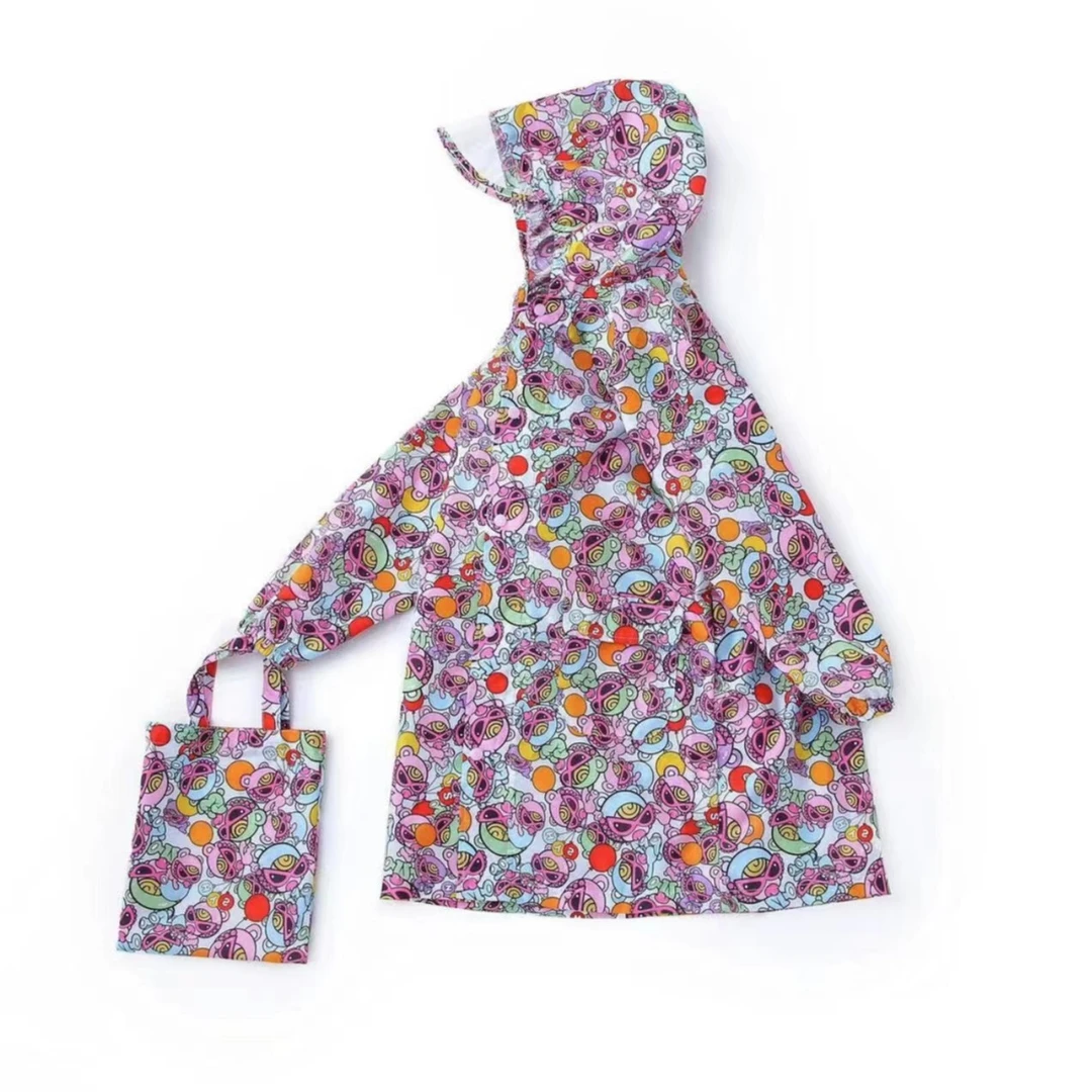 黑超新款粉色泰迪雨衣