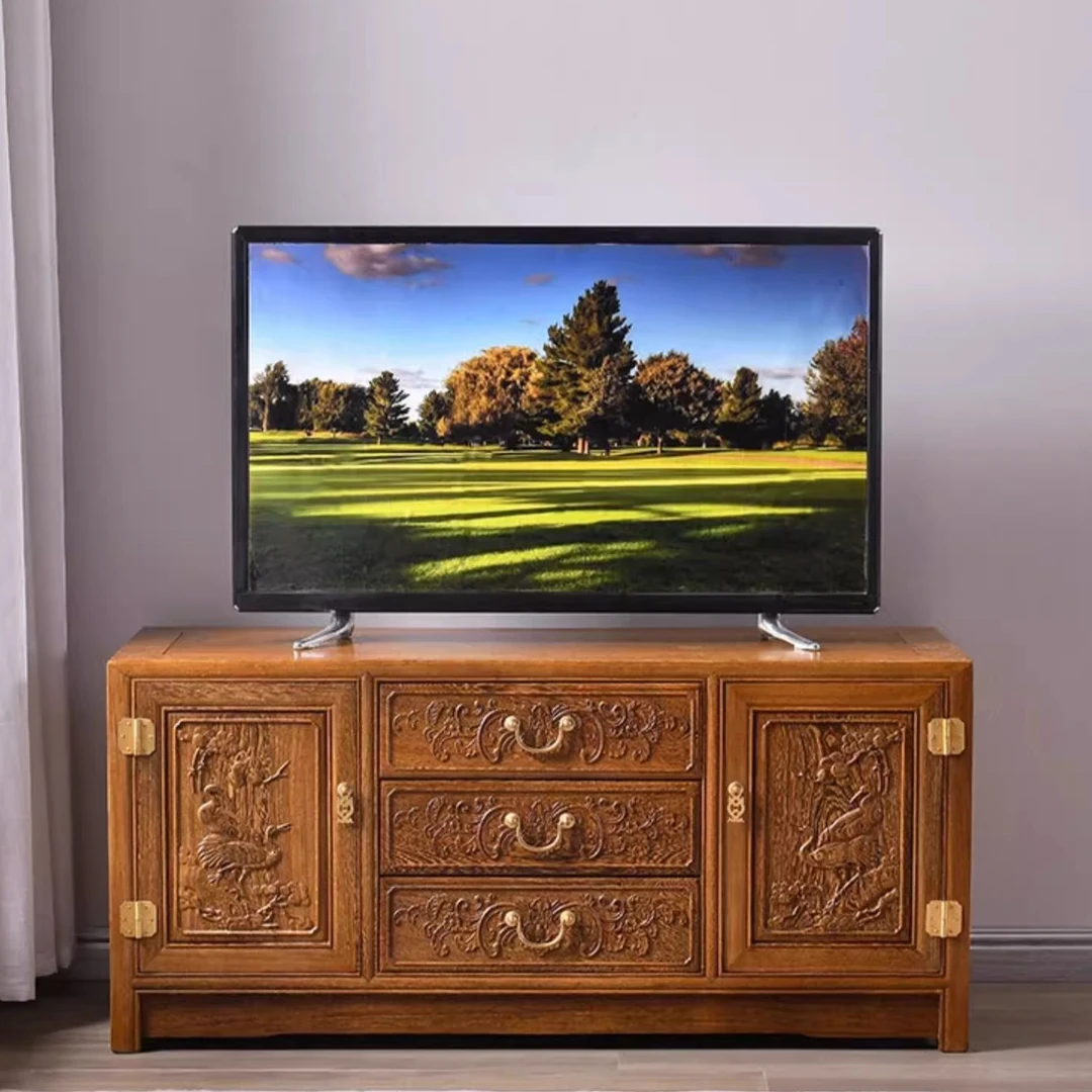 红木家具鸡翅木电视柜客厅仿古新中式实木简约储物收纳柜储物柜