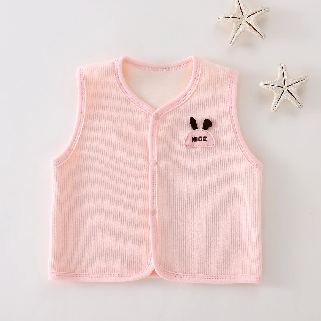 2024秋冬新品婴幼儿保暖双面BABY绒马甲护肚护胸护背秋冬外出必备