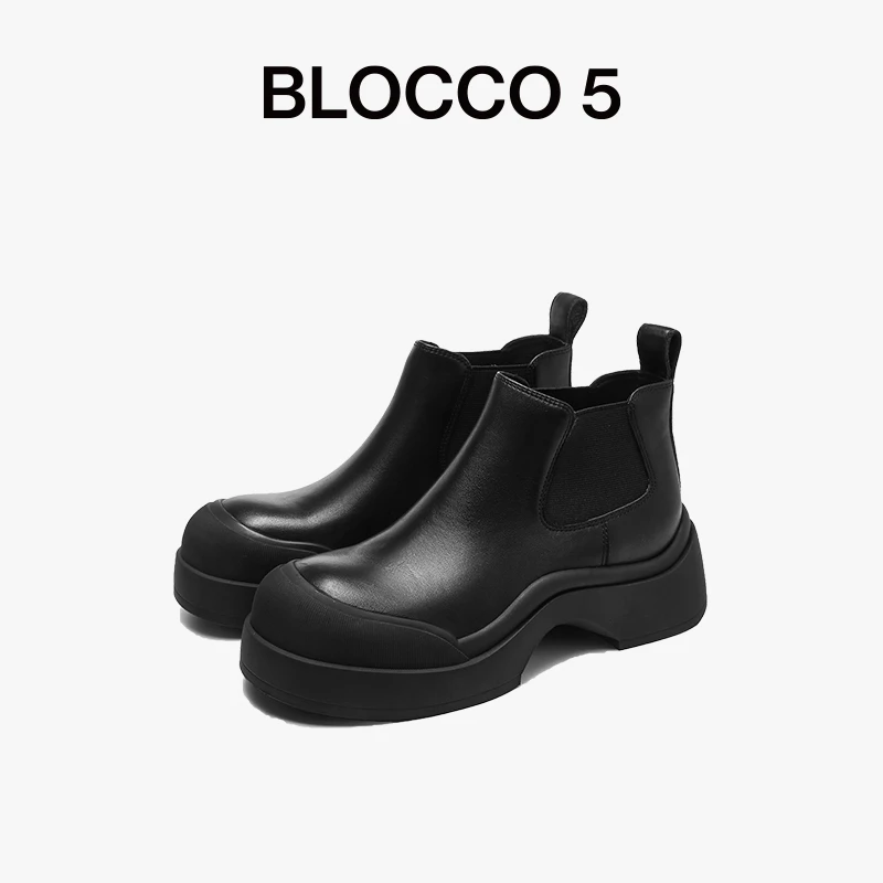 BLOCCO5时尚短靴2023新品法式优雅时髦靴子百搭