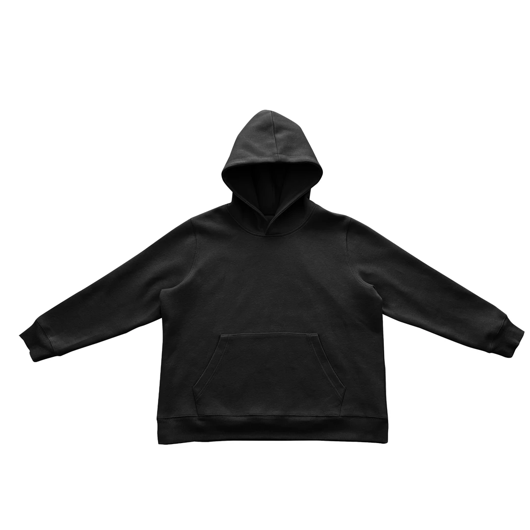 秋冬针织重磅550克长袖显瘦连帽休闲纯色男女情侣带帽卫衣