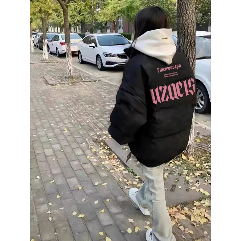 小个子羽绒棉服女冬季2025年新款oversize加厚美式棉衣面包服潮牌