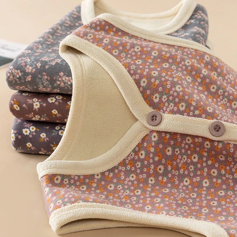 秋冬儿童保暖马甲加绒加厚女童夹棉背心马夹宝宝内搭外穿开衫坎肩