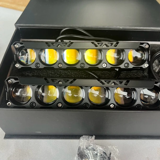 超亮LED激光射灯汽车摩托车外置透镜改装中网灯