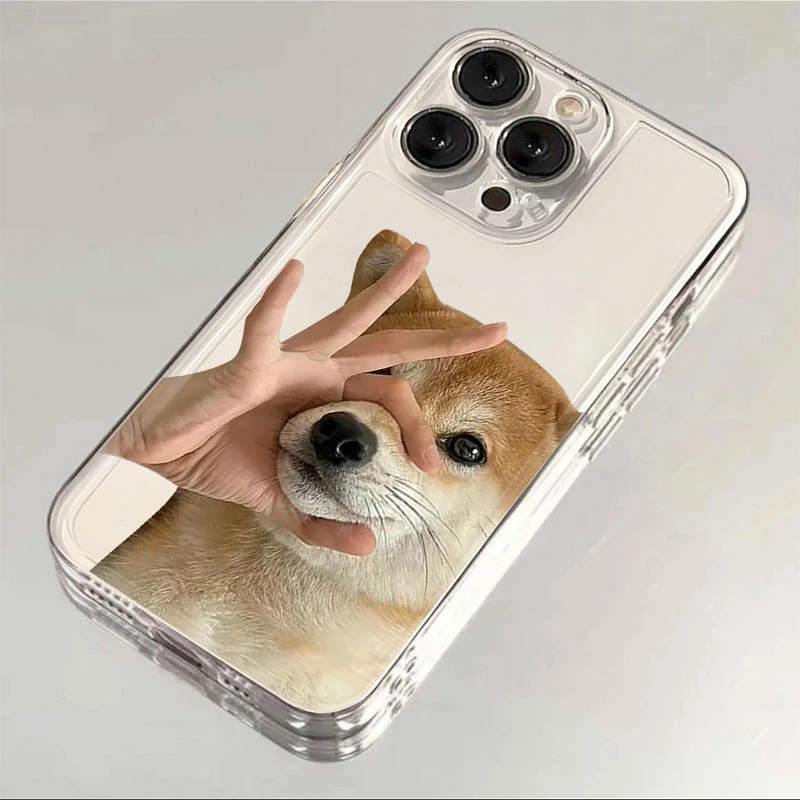 创意小狗iphone15手机壳苹果13华为vivo小米14OPPO一加卡通透明