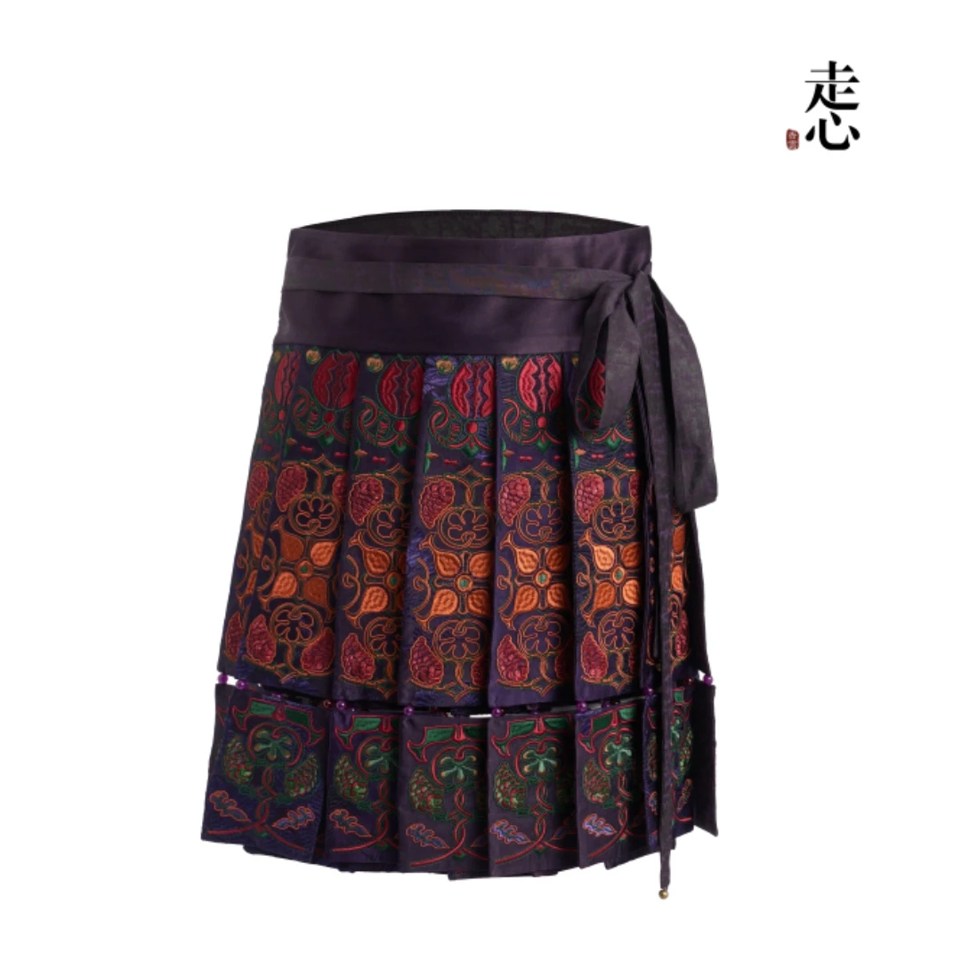 ❤❤【香云走心】非遗满绣系列民族风半裙24Z08706