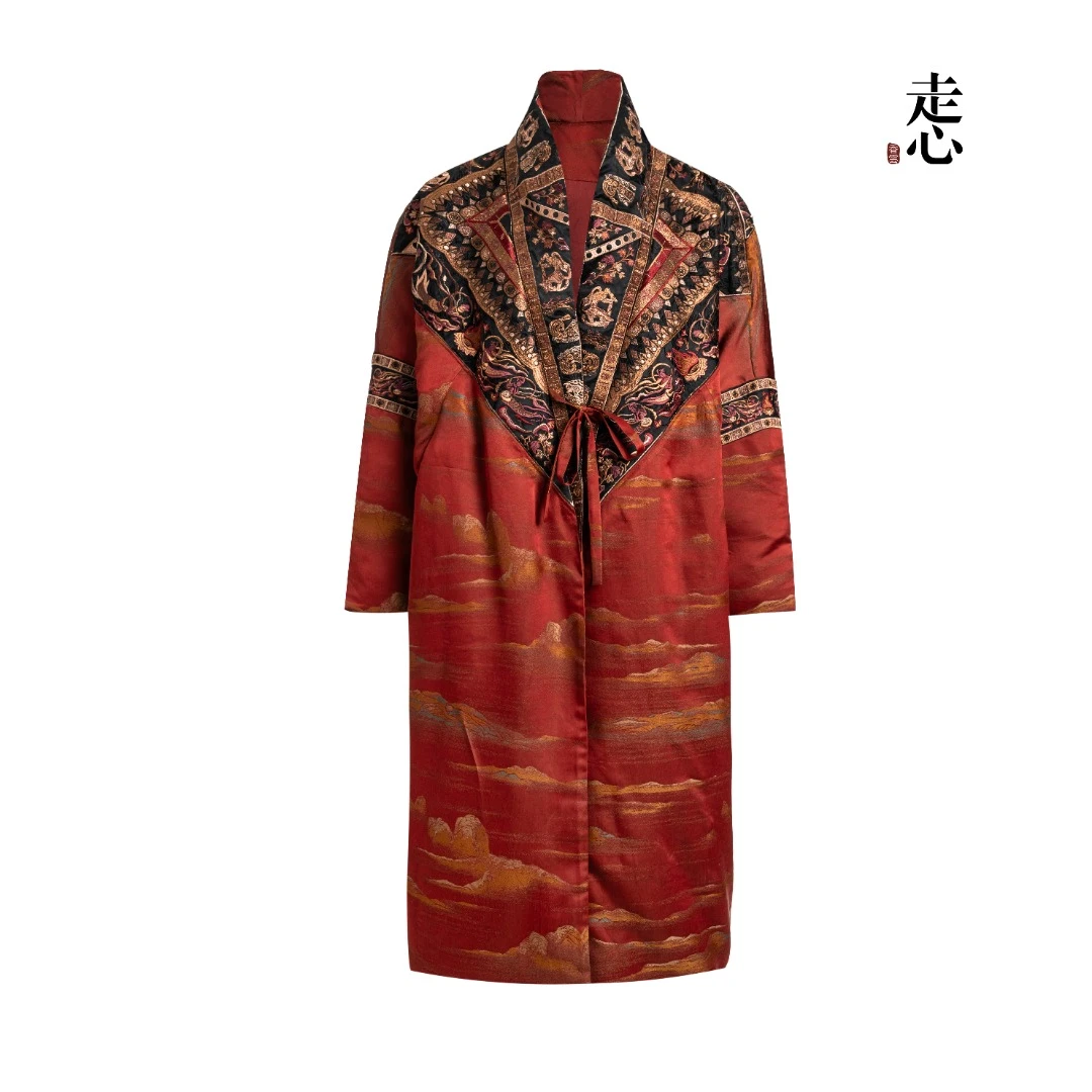 【云锦-“锦中之冠”】飞天藻井苗绣大衣24ZX8137