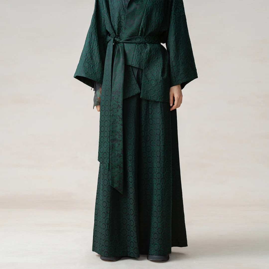 ❤❤【走心非遗】香云纱裤子23ZY31160134丝毛系列设计百搭休闲高腰