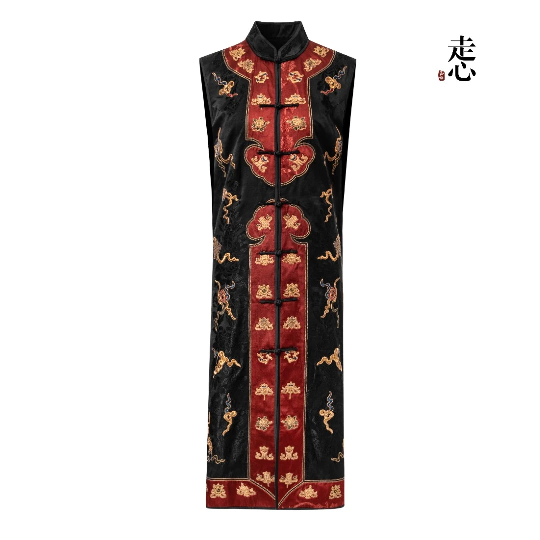 【八宝坛城】非遗苗绣长款马甲24ZWT4027-1