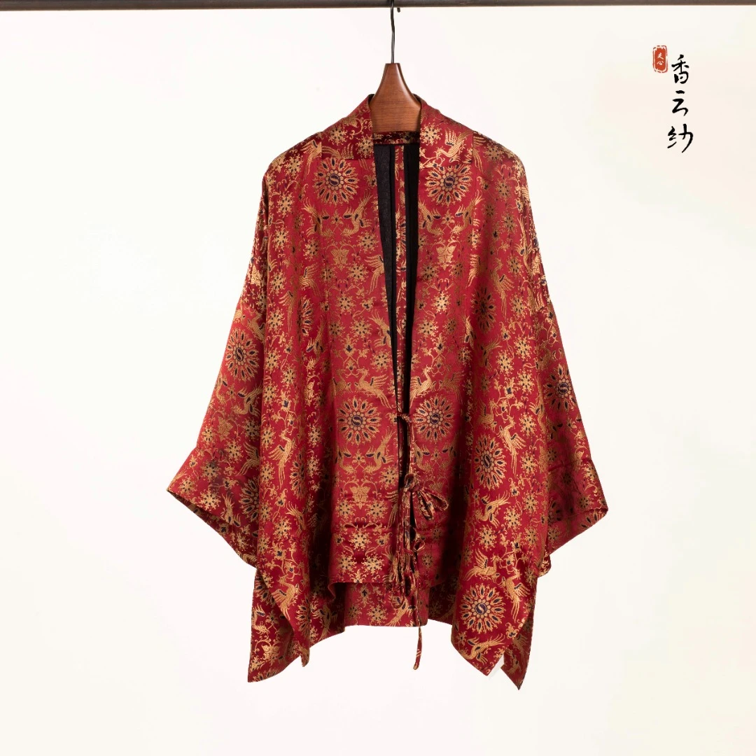 ❤❤【走心非遗】香云纱宋锦短款袈裟22ZY2682提花夏季百搭桑蚕丝气质