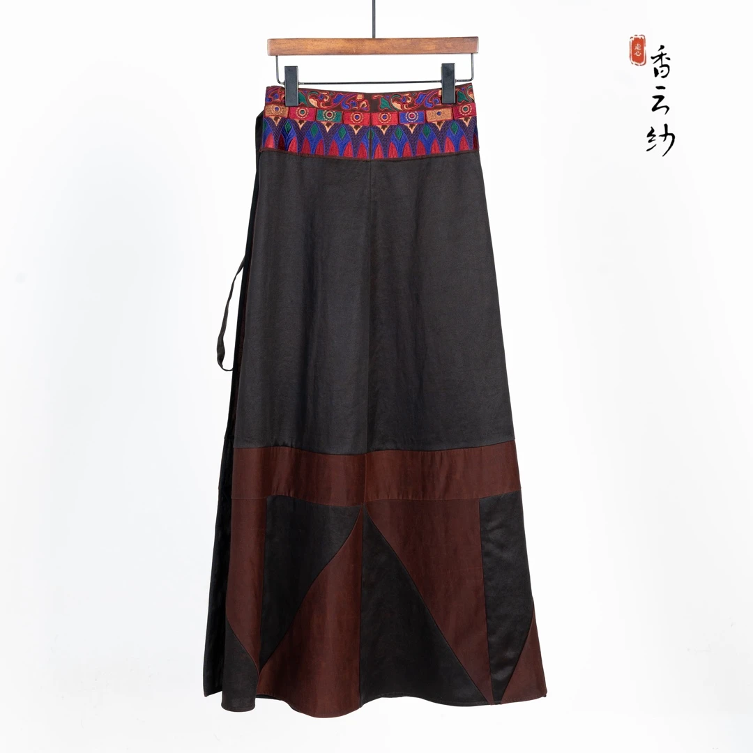 【香云走心】非遗手工满绣香云纱女装半身裙24ZY41260007