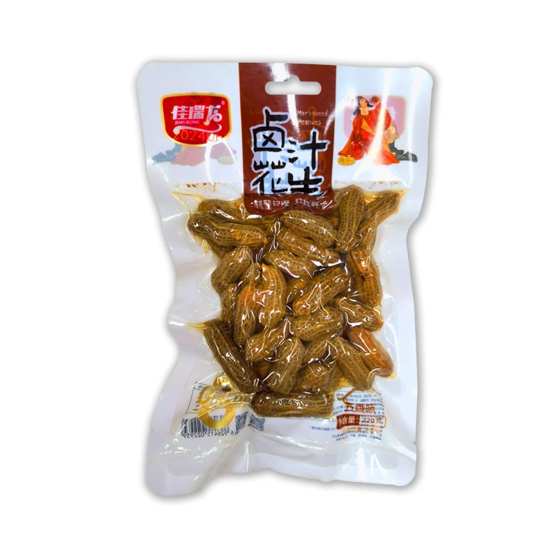佳瑞龙【卤汁花生】东北四粒红卤汁花生五香味解馋零食