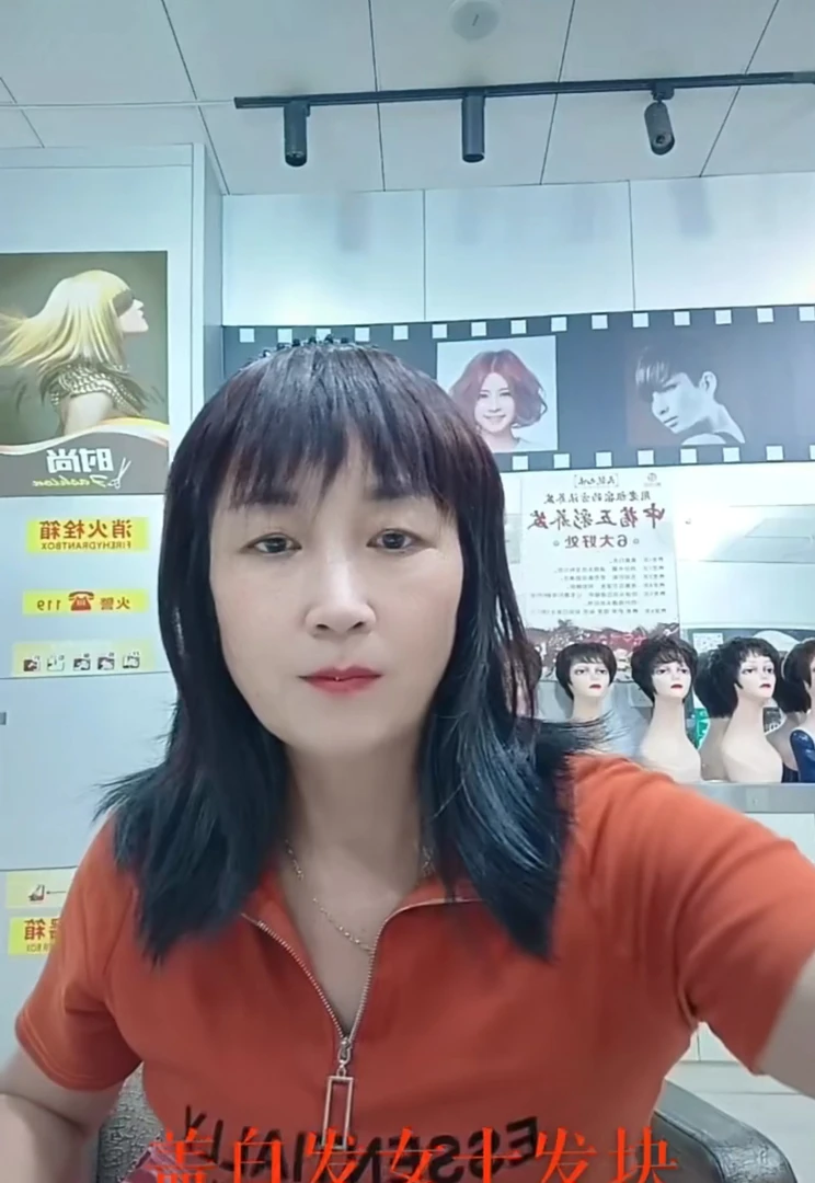 全真发女士发块盖白发发箍假发