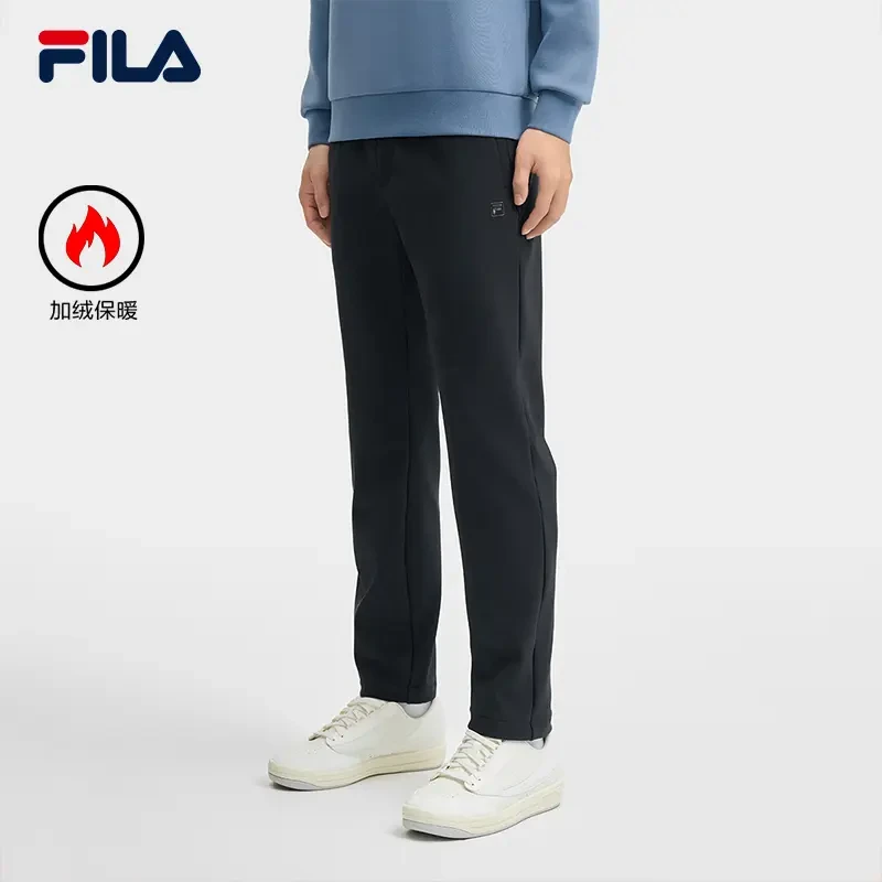 Fila/斐乐男士【加绒高级商务长裤】保暖直筒简约休闲裤F11M443604F