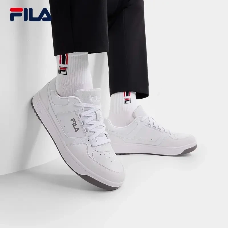 FILA斐乐男鞋【TARGA圆盾鞋】2024秋冬新款休闲复古板鞋F12M442207F
