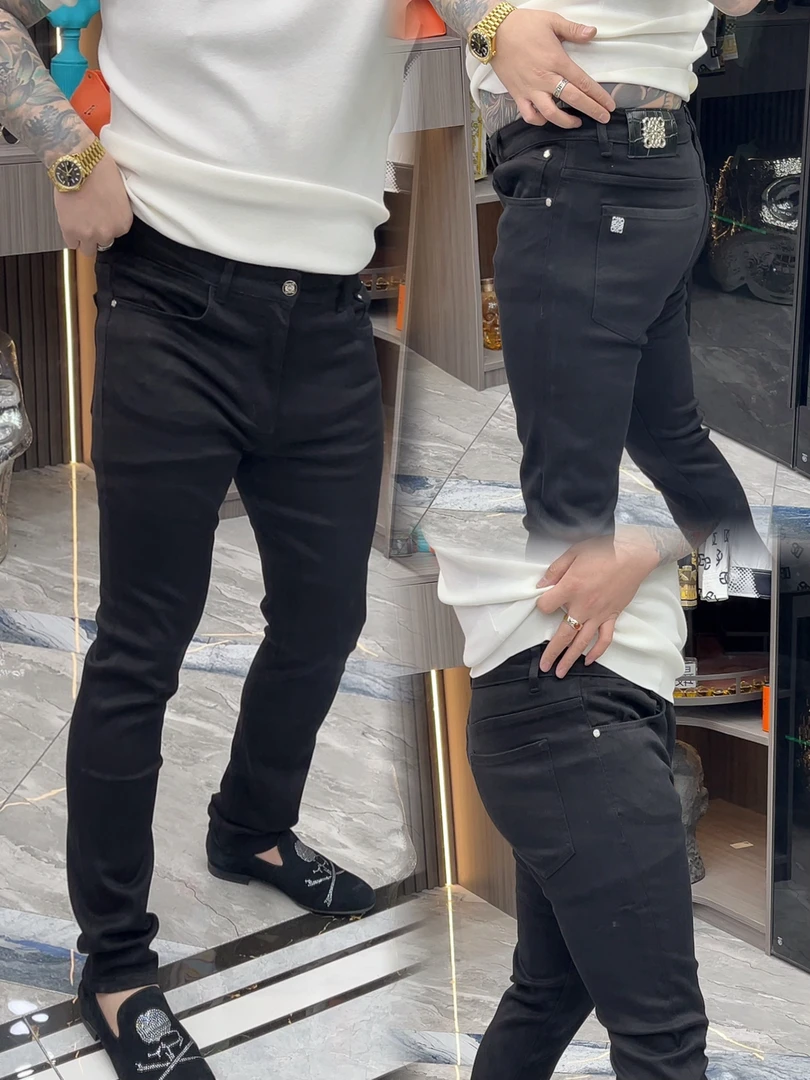 SH轻奢时尚高端男士雅痞商务高弹休闲牛仔裤