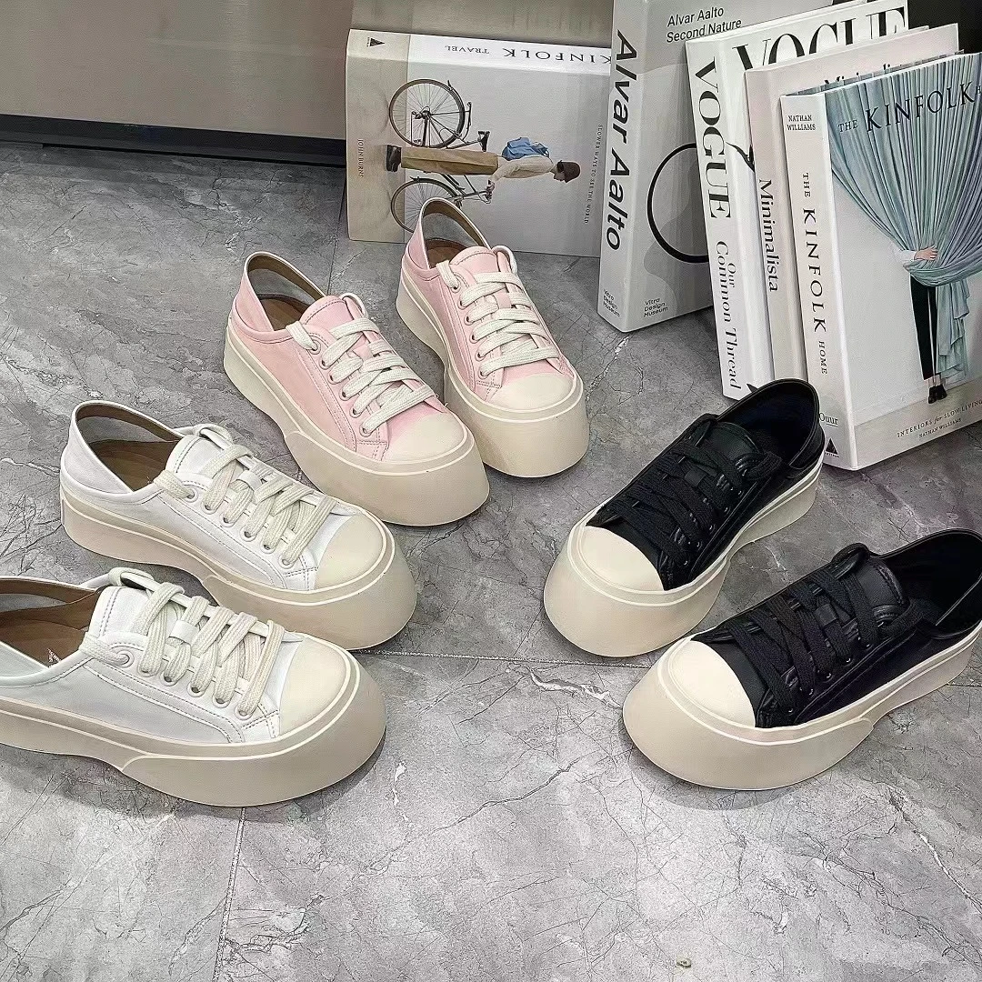 唐小肉潮搭 休闲乐福鞋厚底百搭圆头女士潮流7188-1