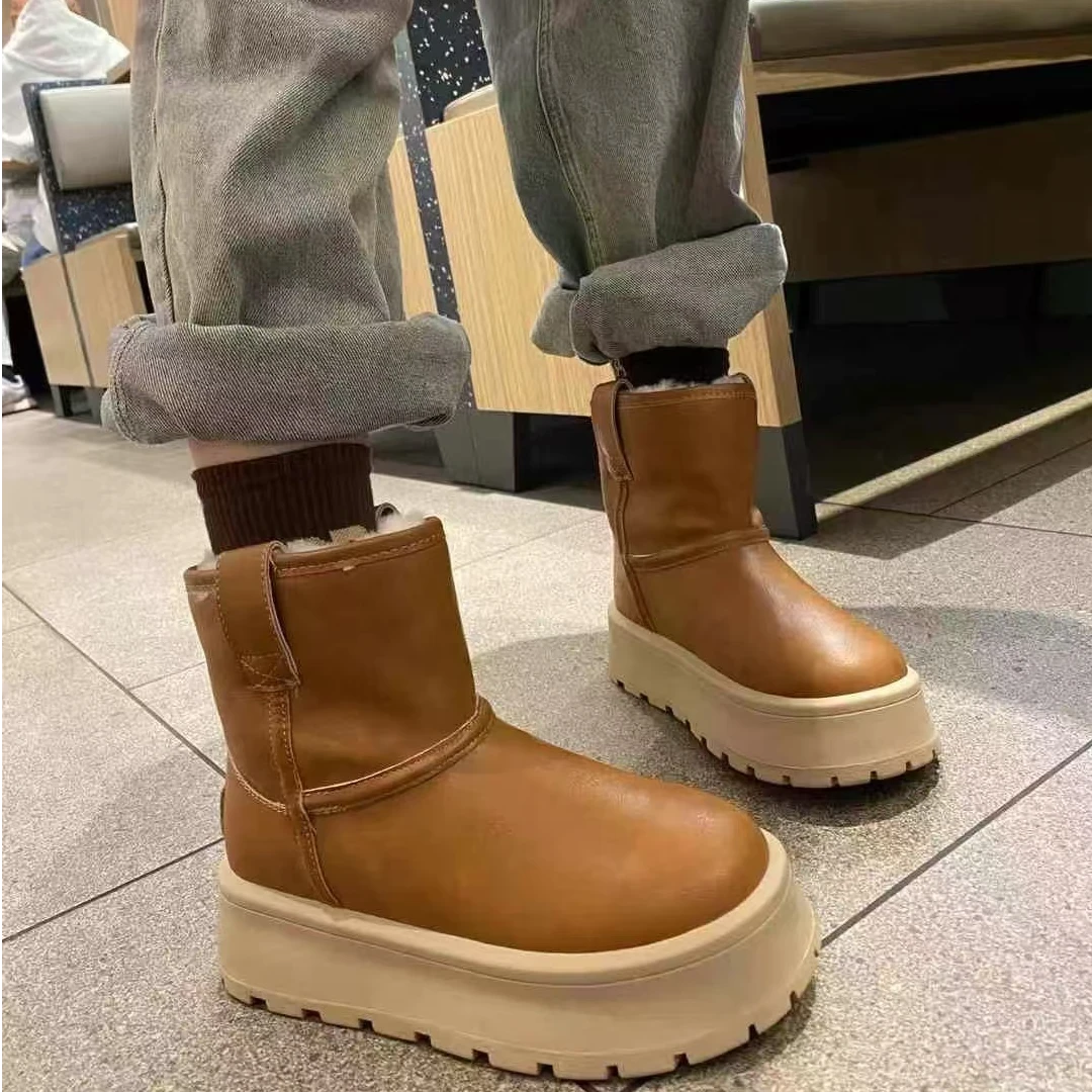 唐小肉潮搭雪地靴小众设计师款秋冬雪地靴休闲百搭冬季加厚10-18