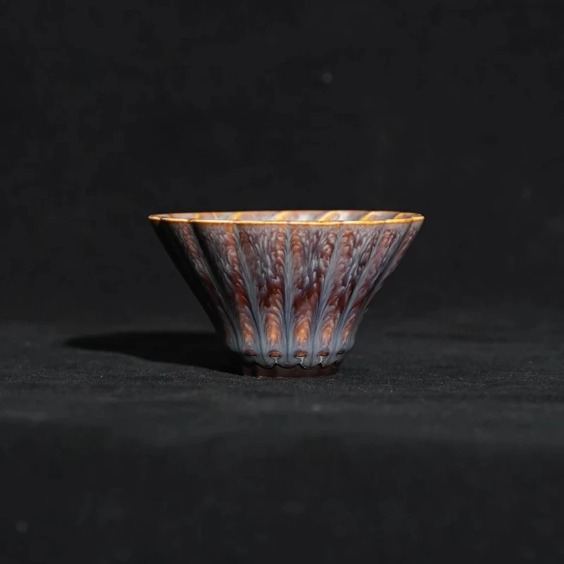 建阳建盏杨信辉老师青玹手工天目盏带老师专用礼盒手提袋