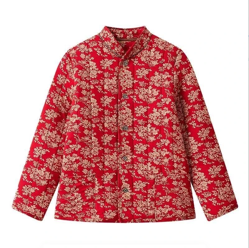 【今日福利】妈妈棉袄中老年花棉袄加绒加厚棉袄碎花棉袄百搭