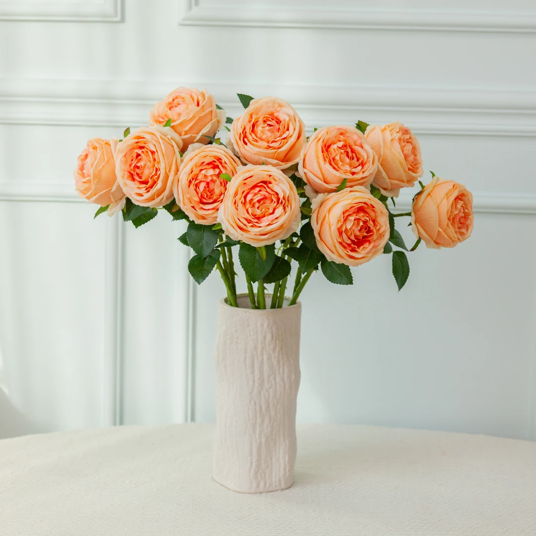 威廉庄园玫瑰仿真花家居餐厅茶几斗柜装饰餐桌装饰高级感牡丹