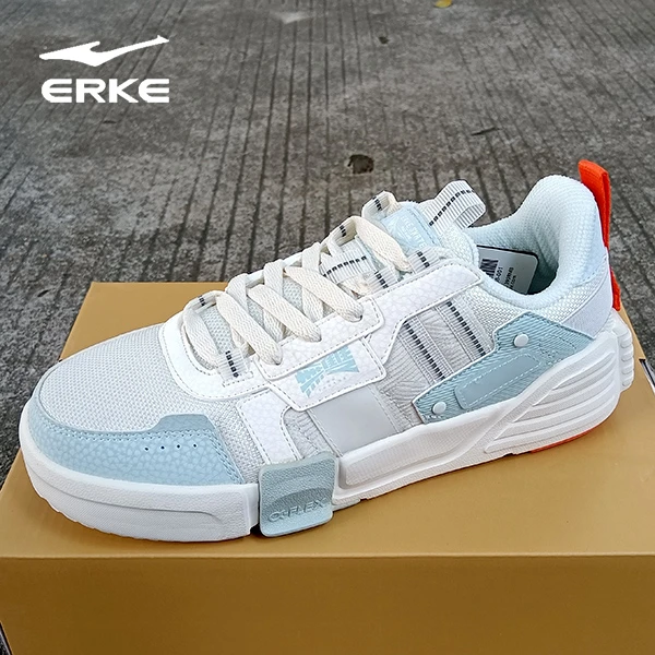 erke/鸿星尔克无双大师女板鞋舒适时尚透气低帮轻便休闲鞋学生