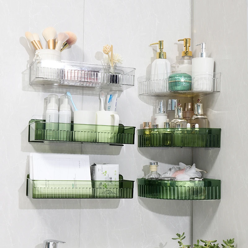 卫生间置物架浴室厕所洗手间洗澡洗漱台洗手壁挂式免打孔架子墙上