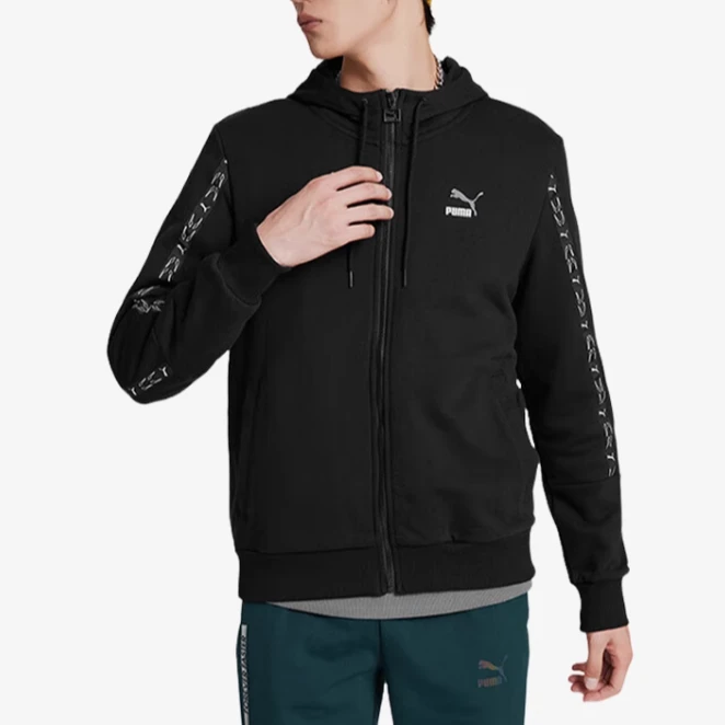 PUMA/彪马正品春秋季男子时尚防风连帽休闲夹克运动外套536649-01